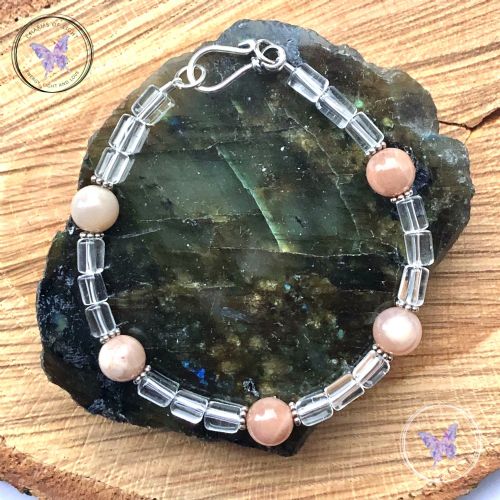 Sunstone & Clear Quartz Bracelet